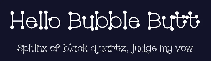 Hello Bubble Butt by Jen Jones — Decorative Font — thumbnail 2