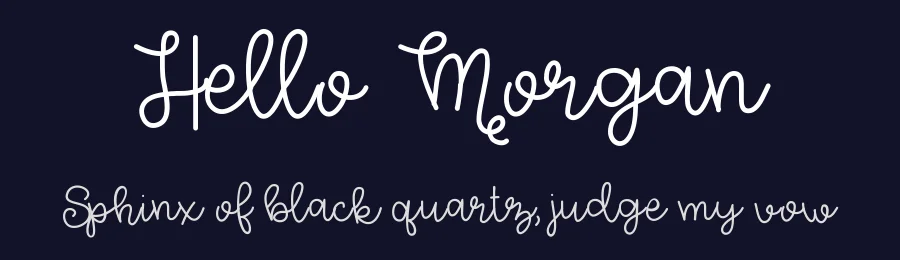 Hello Morgan by Jen Jones — Decorative Font — thumbnail 2