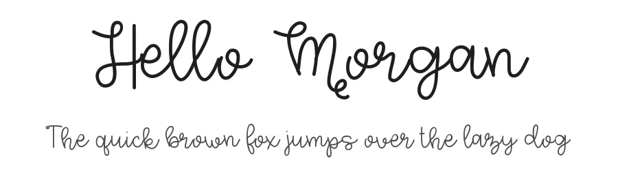 Hello Morgan by Jen Jones — Decorative Font