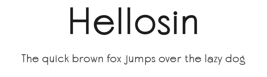 Hellosin by Tezar Tantular — Sans Serif Font