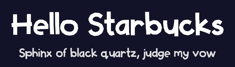 Hello Starbucks by Jen Jones — Decorative Font — thumbnail 2