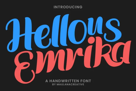 Hellous Emrika Font by Maulana Creative — Script Handwritten Font