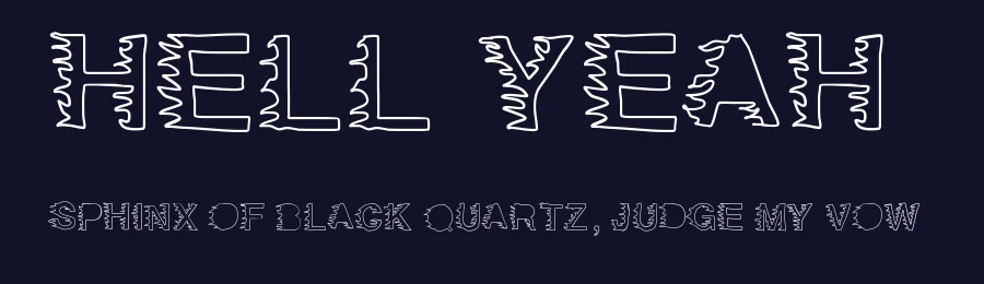 Hell Yeah by Ramiro Baldivieso — Decorative Font — thumbnail 2