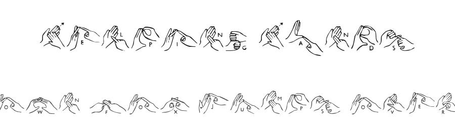 Helping Hands by Iconian Fonts — Dingbats Font