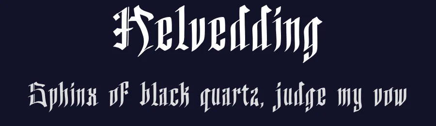 Helvedding by Lukas Schiltknecht — Blackletter Font — thumbnail 2