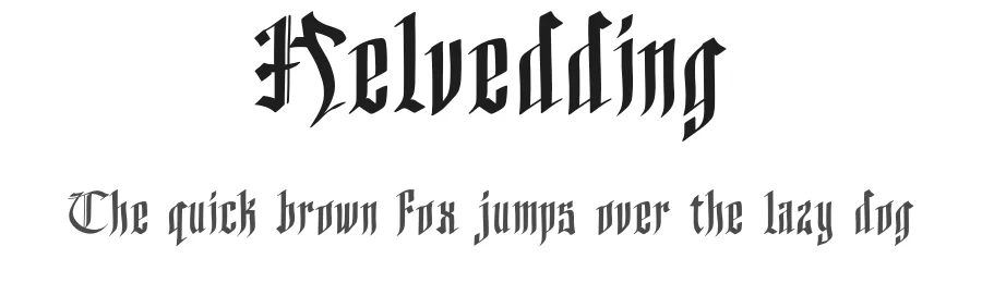 Helvedding by Lukas Schiltknecht — Blackletter Font