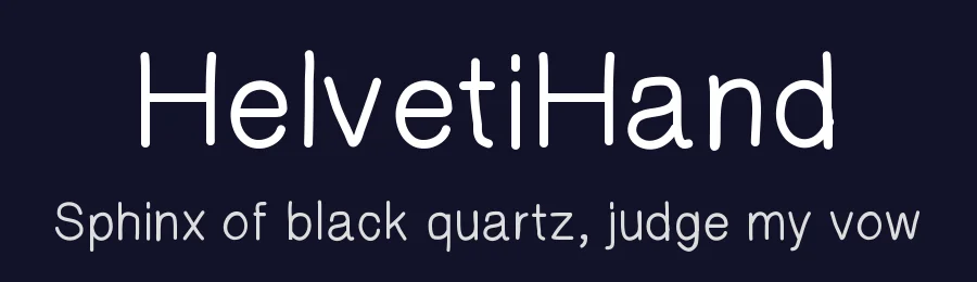 HelvetiHand by Billy Snyder — Decorative Font — thumbnail 2