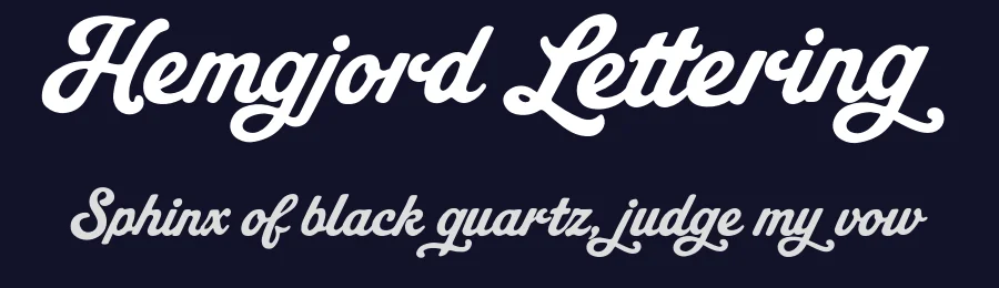 Hemgjord Lettering by Måns Grebäck — Script Handwritten Font — thumbnail 2