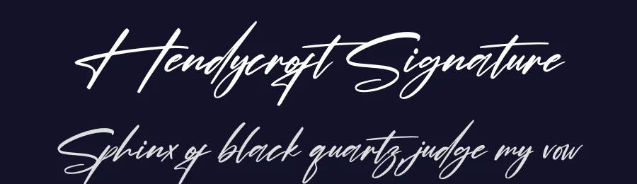 Hendycroft Signature by Perspectype Studio - Letterena.com — Script Handwritten Font — thumbnail 2