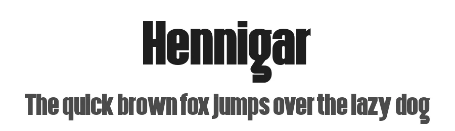 Hennigar by Sharkshock — Sans Serif Font