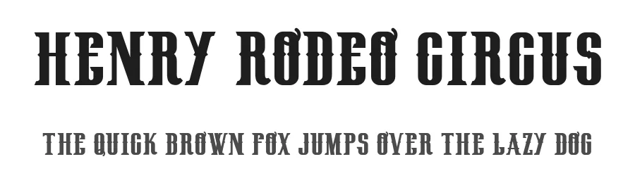 Henry Rodeo Circus by Fontscafe.com β Decorative Font