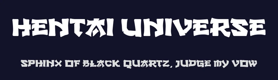 Hentai Universe by Woodcutter — Decorative Font — thumbnail 2