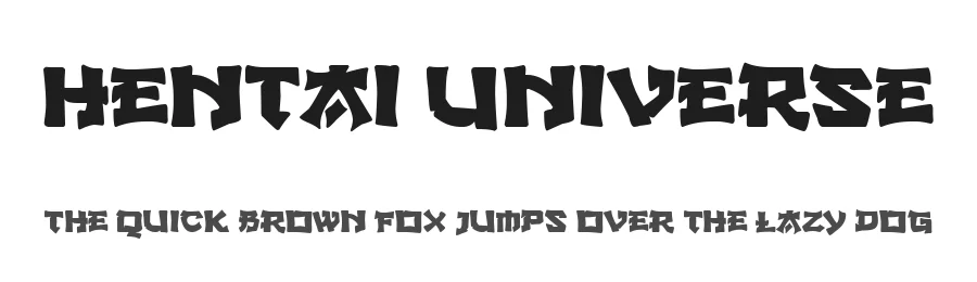 Hentai Universe by Woodcutter — Decorative Font