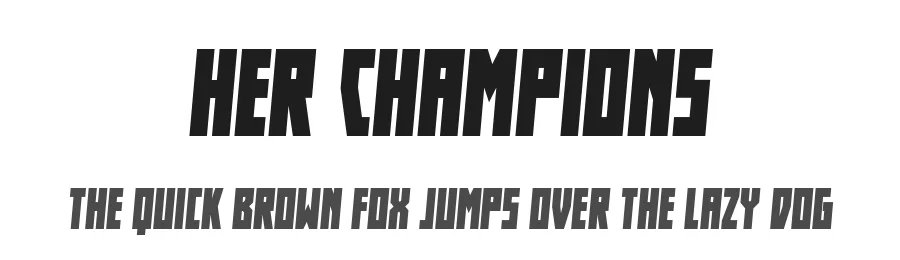 Her Champions by Iconian Fonts — Display Font