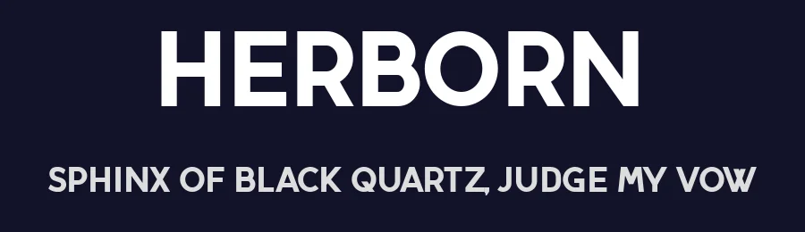 Herborn by Vladimir Nikolic — Sans Serif Font — thumbnail 2