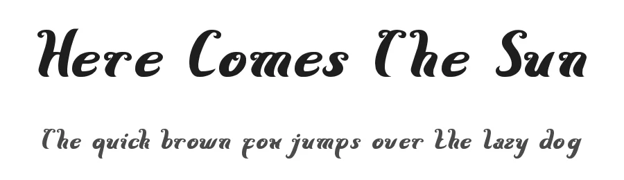 Here Comes The Sun by weknow — Decorative Font