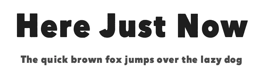 Here Just Now by Juha Korhonen — Decorative Font