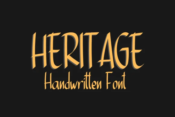Heritage Font by Creative Zone by Creative Zone — Script Handwritten Font