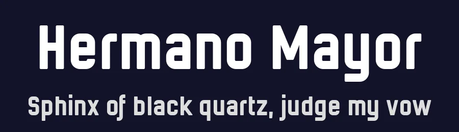 Hermano Mayor by Levi Szekeres — Sans Serif Font — thumbnail 2