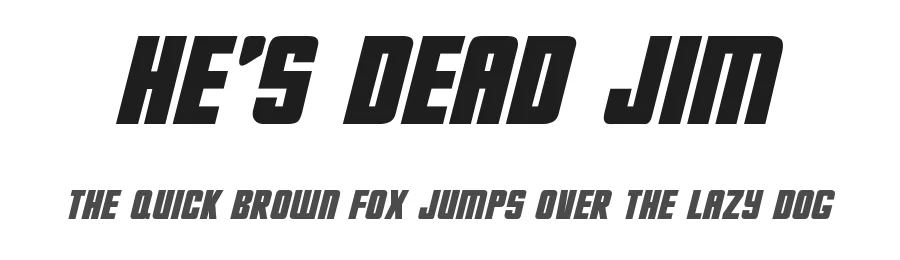 He's Dead Jim by James Shields — Display Font