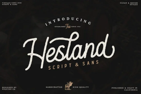 Hesland Font by vultype — Script Handwritten Font