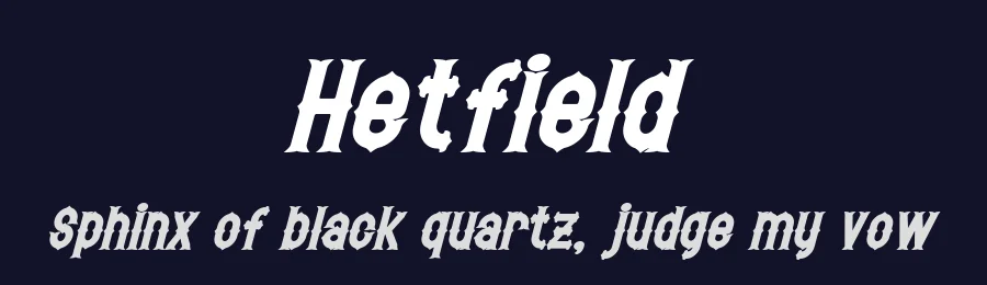 Hetfield by Pixel Sagas — Decorative Font — thumbnail 2