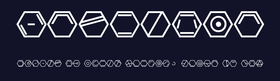 Hexacode by C-7007 — Dingbats Font — thumbnail 2