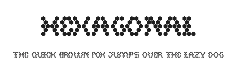 Hexagonal by weknow β Display Font