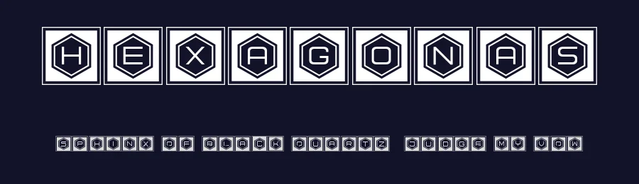 Hexagonas by Vladimir Nikolic — Decorative Font — thumbnail 2
