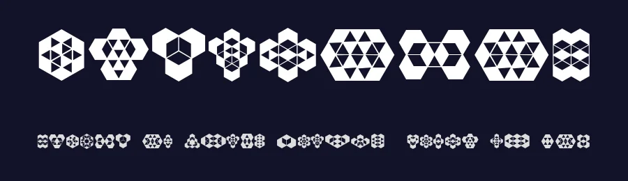 Hexagonos by Vladimir Nikolic — Dingbats Font — thumbnail 2