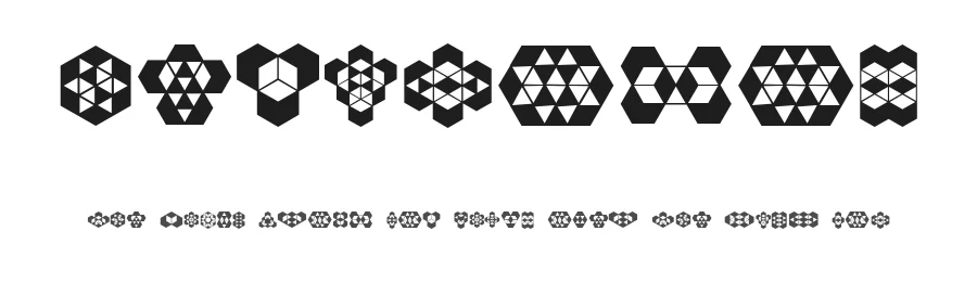 Hexagonos by Vladimir Nikolic — Dingbats Font