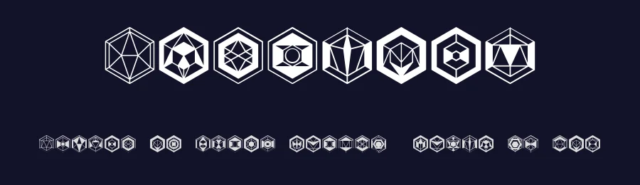 Hexagons by Vladimir Nikolic — Dingbats Font — thumbnail 2