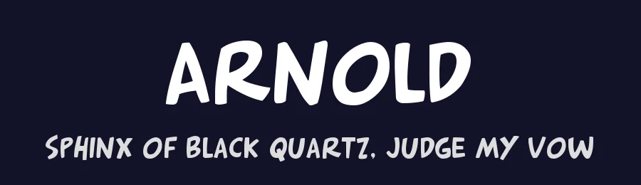 Arnold by Aaron Smith — Decorative Font — thumbnail 2