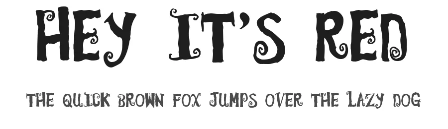 Hey it's red by Fontocide β Decorative Font