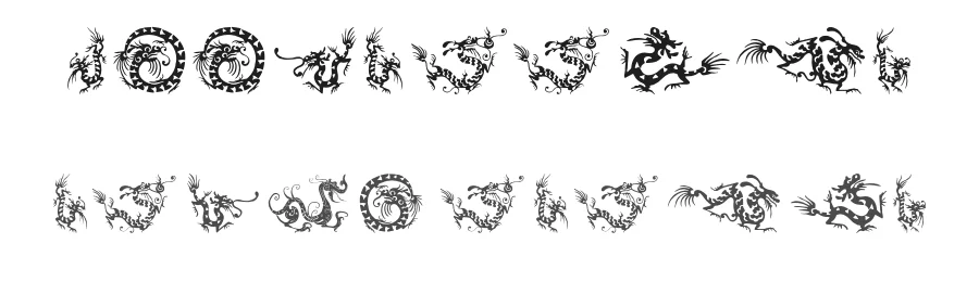 HFF Chinese Dragon by Have Fun with Fonts — Dingbats Font