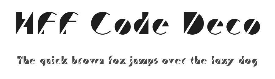 HFF Code Deco by Have Fun with Fonts โ Decorative Font