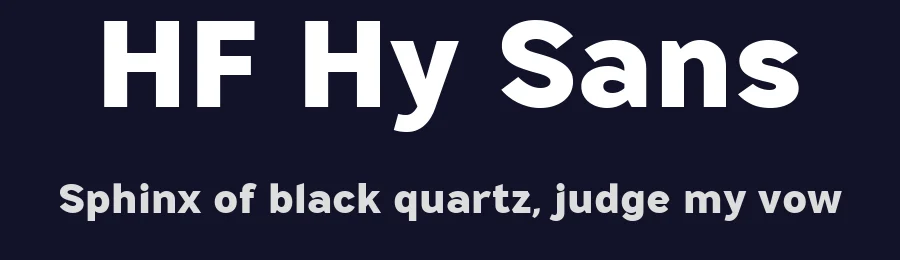 HF Hy Sans by HyFont Studio — Sans Serif Font — thumbnail 2