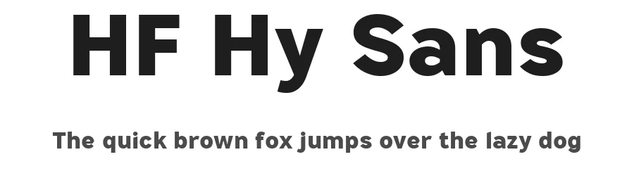 HF Hy Sans by HyFont Studio — Sans Serif Font