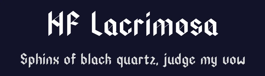 HF Lacrimosa by HyFont Studio — Blackletter Font — thumbnail 2