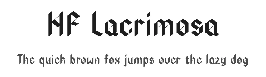 HF Lacrimosa by HyFont Studio — Blackletter Font