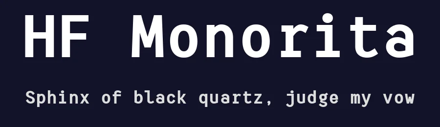 HF Monorita by HyFont Studio — Sans Serif Font — thumbnail 2