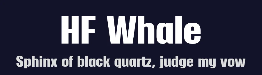 HF Whale by HyFont Studio — Sans Serif Font — thumbnail 2