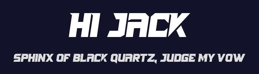 Hi Jack by Kong Font — Display Font — thumbnail 2