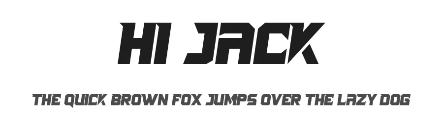Hi Jack by Kong Font — Display Font