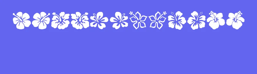 Hibiscus by pokelele — Dingbats Font — thumbnail 3