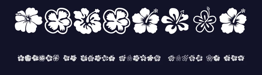 Hibiscus by pokelele — Dingbats Font — thumbnail 2