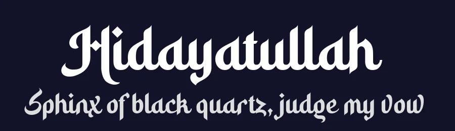 Hidayatullah by ARToni — Decorative Font — thumbnail 2