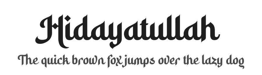 Hidayatullah by ARToni — Decorative Font