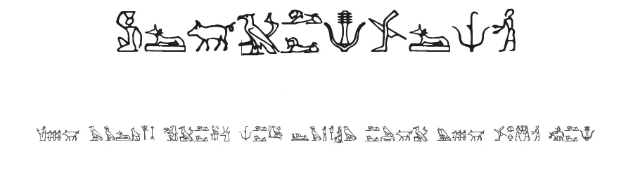 Hieroglify by Nowak.tv — Dingbats Font