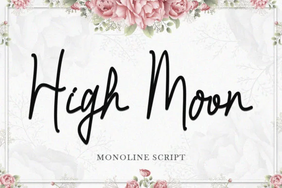 High Moon Font by yogaletter6 — Script Handwritten Font